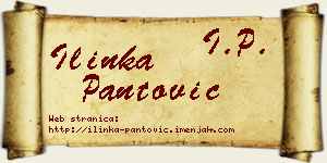 Ilinka Pantović vizit kartica